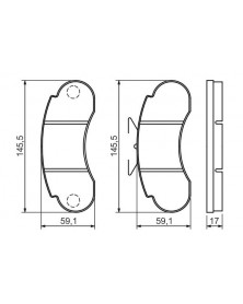 Kit de plaquettes de frein, frein à disque BOSCH Ref : 0 986 460 947 | Mongrossisteauto.com