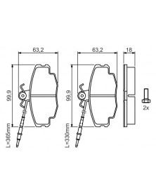 Kit de plaquettes de frein, frein à disque BOSCH Ref : 0 986 461 117 | Mongrossisteauto.com