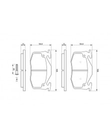 Kit de plaquettes de frein, frein à disque BOSCH Ref : 0 986 461 149 | Mongrossisteauto.com