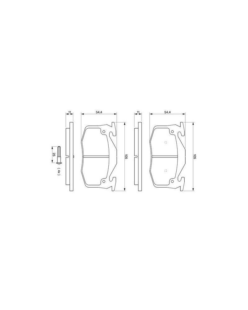 Kit de plaquettes de frein, frein à disque BOSCH Ref : 0 986 461 149 | Mongrossisteauto.com