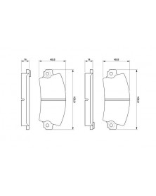 Kit de plaquettes de frein, frein à disque BOSCH Ref : 0 986 461 396 | Mongrossisteauto.com