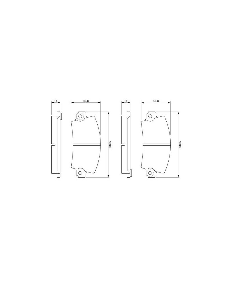 Kit de plaquettes de frein, frein à disque BOSCH Ref : 0 986 461 396 | Mongrossisteauto.com