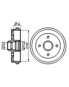 Tambour de frein BOSCH Ref : 0 986 477 002 | Mongrossisteauto.com