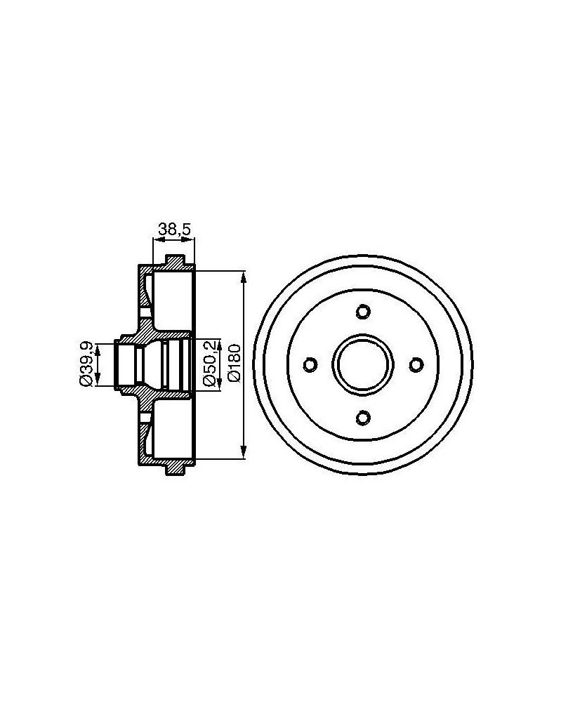 Tambour de frein BOSCH Ref : 0 986 477 002 | Mongrossisteauto.com