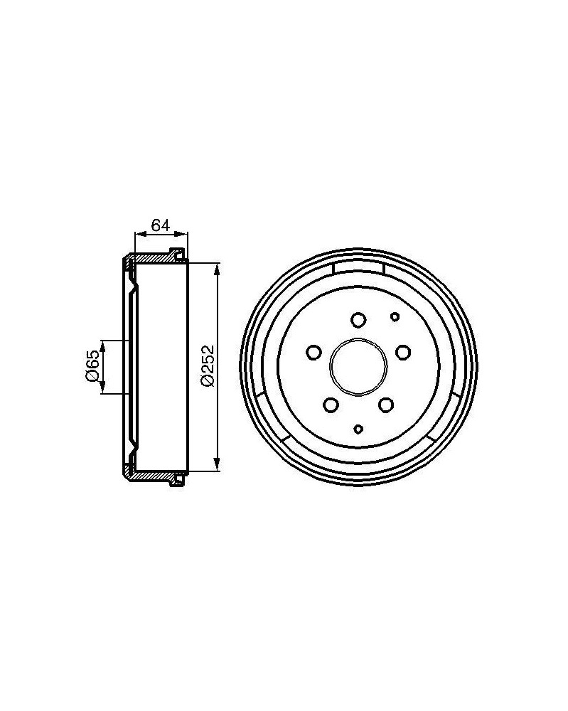 Tambour de frein BOSCH Ref : 0 986 477 033 | Mongrossisteauto.com