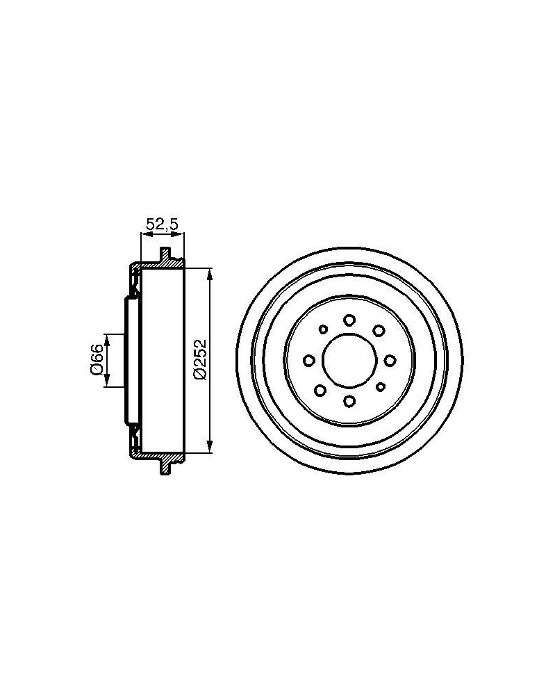 Tambour de frein BOSCH Ref : 0 986 477 067 | Mongrossisteauto.com