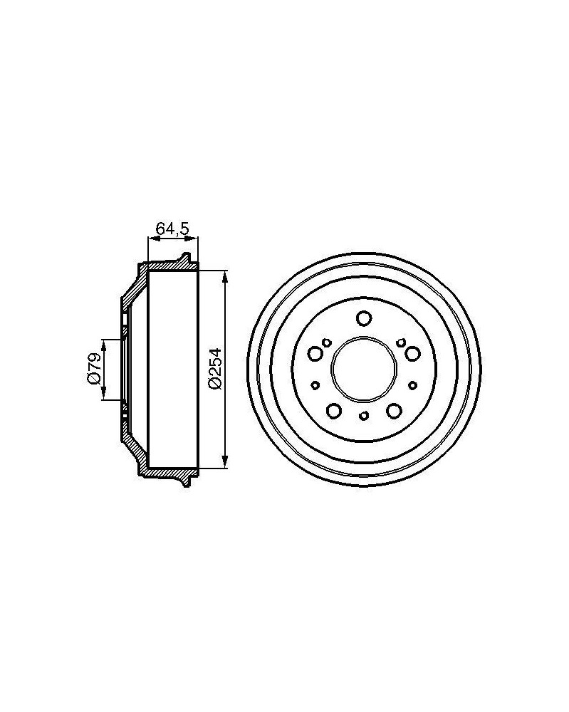 Tambour de frein BOSCH Ref : 0 986 477 098 | Mongrossisteauto.com