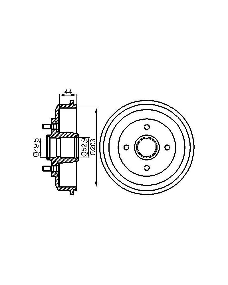 Tambour de frein BOSCH Ref : 0 986 477 102 | Mongrossisteauto.com