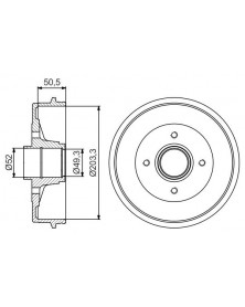 Tambour de frein BOSCH Ref : 0 986 477 211 | Mongrossisteauto.com