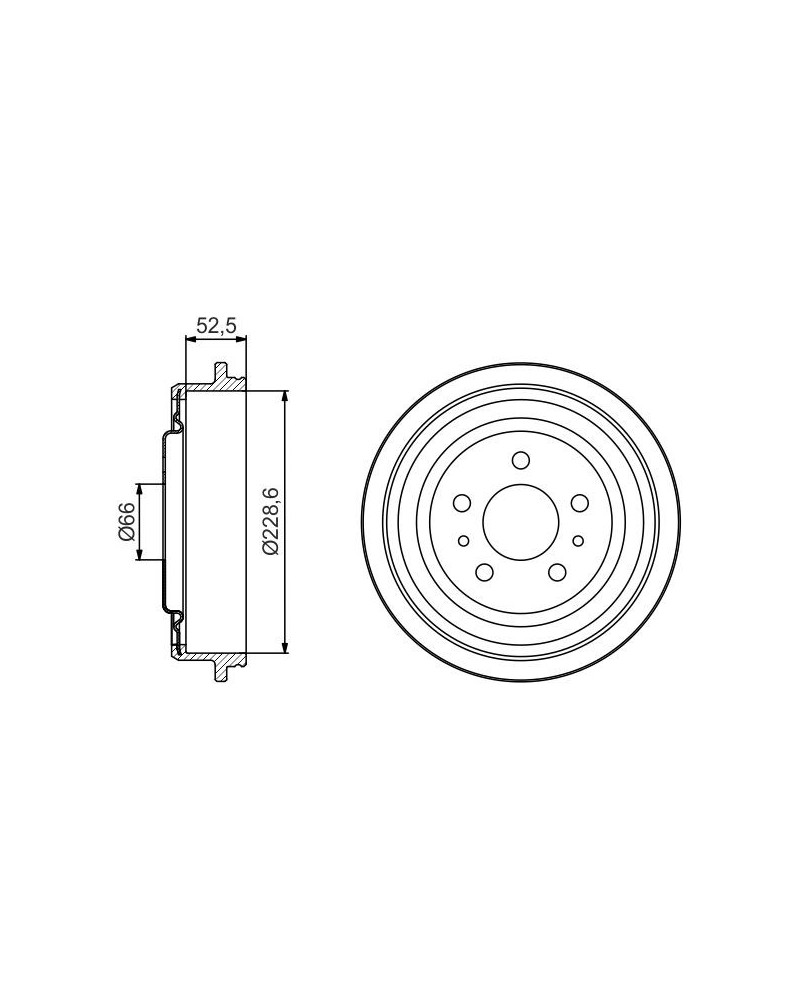 Tambour de frein BOSCH Ref : 0 986 477 248 | Mongrossisteauto.com