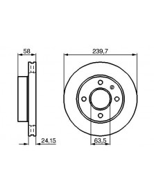 Disque de frein BOSCH Ref : 0 986 478 148 | Mongrossisteauto.com