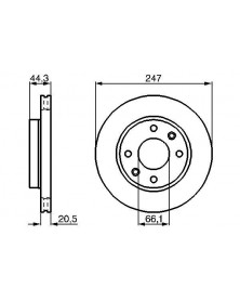 Disque de frein BOSCH Ref : 0 986 478 211 | Mongrossisteauto.com