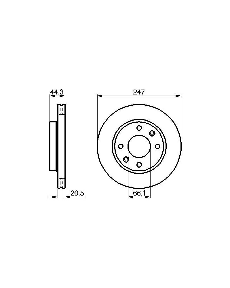 Disque de frein BOSCH Ref : 0 986 478 211 | Mongrossisteauto.com