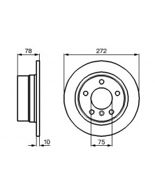 Disque de frein BOSCH Ref : 0 986 478 641 | Mongrossisteauto.com