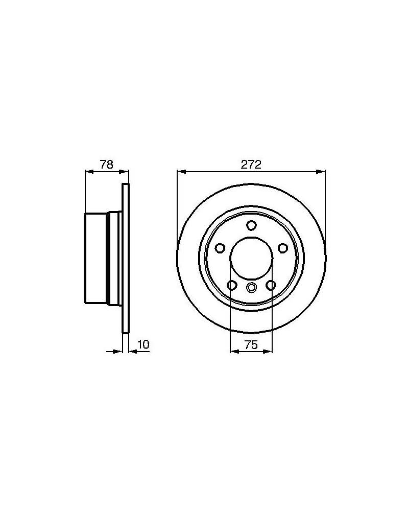 Disque de frein BOSCH Ref : 0 986 478 641 | Mongrossisteauto.com