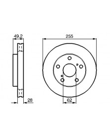 Disque de frein BOSCH Ref : 0 986 478 726 | Mongrossisteauto.com