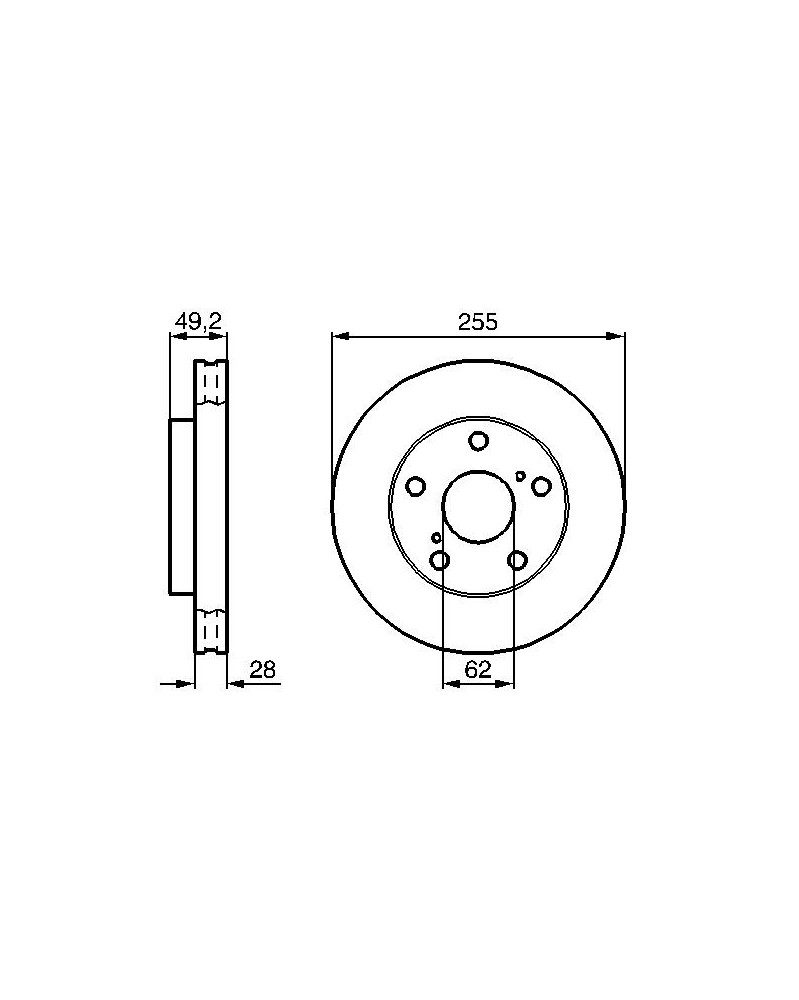 Disque de frein BOSCH Ref : 0 986 478 726 | Mongrossisteauto.com