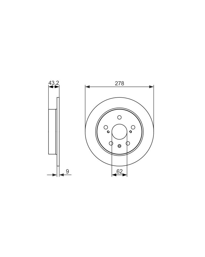 Disque de frein BOSCH Ref : 0 986 479 047 | Mongrossisteauto.com