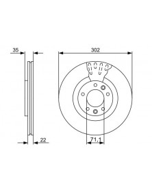 Disque de frein BOSCH Ref : 0 986 479 500 | Mongrossisteauto.com