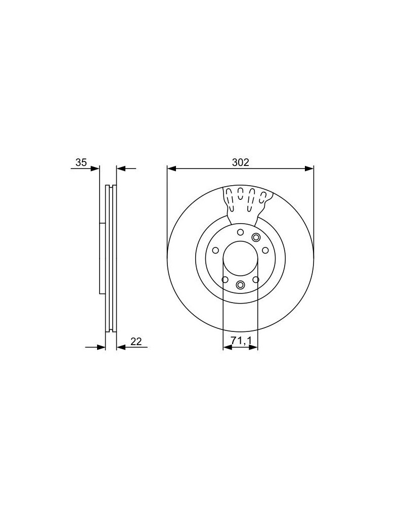 Disque de frein BOSCH Ref : 0 986 479 500 | Mongrossisteauto.com