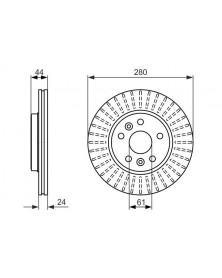 Disque de frein BOSCH Ref : 0 986 479 611 | Mongrossisteauto.com