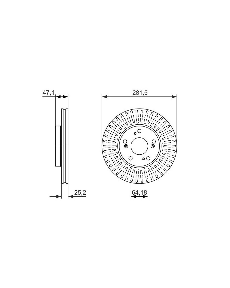 Disque de frein BOSCH Ref : 0 986 479 781 | Mongrossisteauto.com