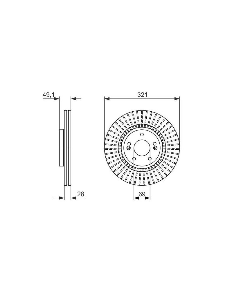 Disque de frein BOSCH Ref : 0 986 479 786 | Mongrossisteauto.com