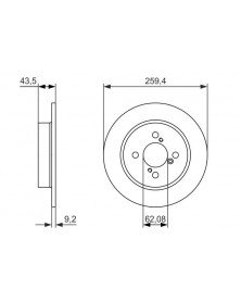 Disque de frein BOSCH Ref : 0 986 479 792 | Mongrossisteauto.com