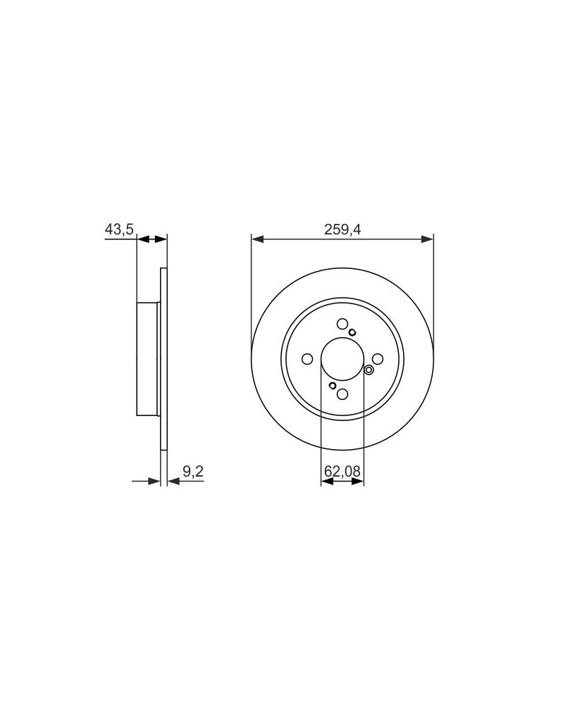 Disque de frein BOSCH Ref : 0 986 479 792 | Mongrossisteauto.com