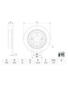 Disque de frein BOSCH Ref : 0 986 479 E45 | Mongrossisteauto.com