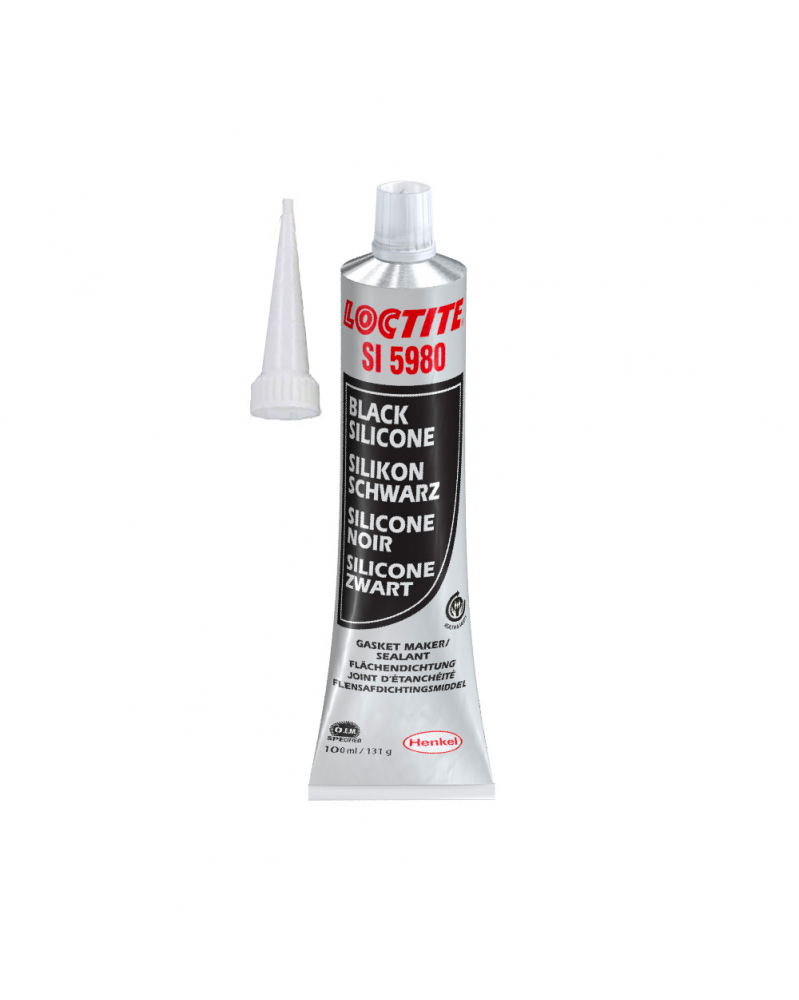 Loctite SI 5980, joint silicone noir, quick gasket, 100ml | mongrossisteauto.com