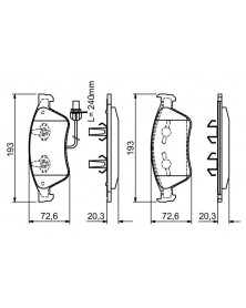 Kit de plaquettes de frein, frein à disque BOSCH Ref : 0 986 494 200 | Mongrossisteauto.com