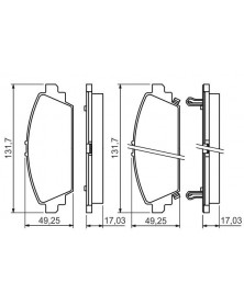 Kit de plaquettes de frein, frein à disque BOSCH Ref : 0 986 494 414 | Mongrossisteauto.com