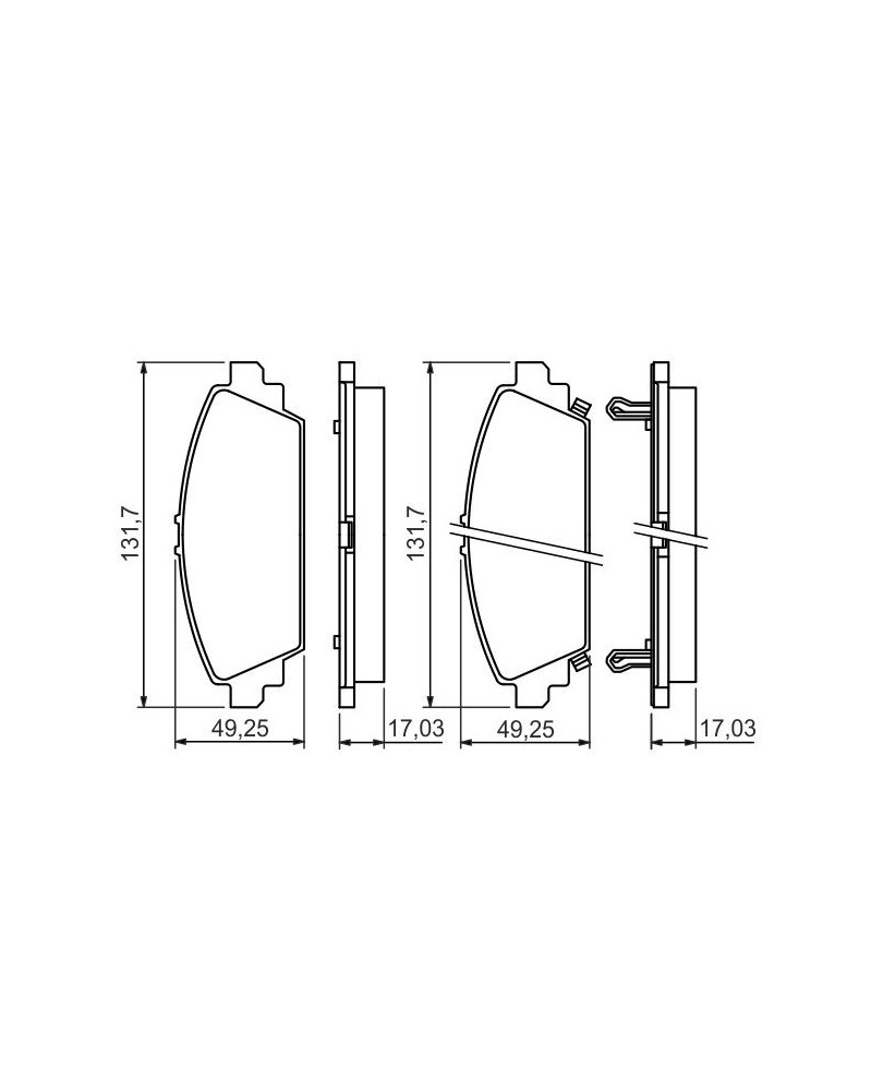 Kit de plaquettes de frein, frein à disque BOSCH Ref : 0 986 494 414 | Mongrossisteauto.com