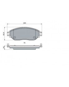 Kit de plaquettes de frein, frein à disque BOSCH Ref : 0 986 494 741 | Mongrossisteauto.com