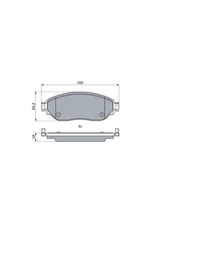 Kit de plaquettes de frein, frein à disque BOSCH Ref : 0 986 494 741 | Mongrossisteauto.com