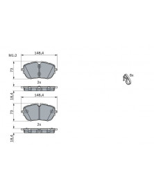 Kit de plaquettes de frein, frein à disque BOSCH Ref : 0 986 494 946 | Mongrossisteauto.com