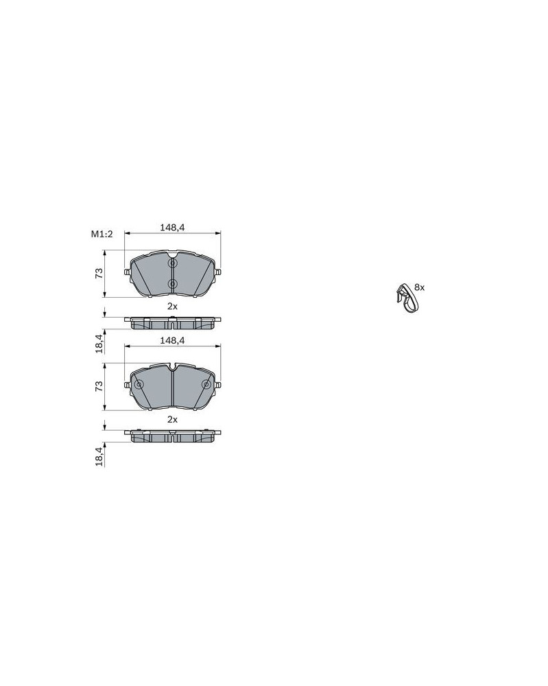 Kit de plaquettes de frein, frein à disque BOSCH Ref : 0 986 494 946 | Mongrossisteauto.com