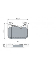 Kit de plaquettes de frein, frein à disque BOSCH Ref : 0 986 494 947 | Mongrossisteauto.com