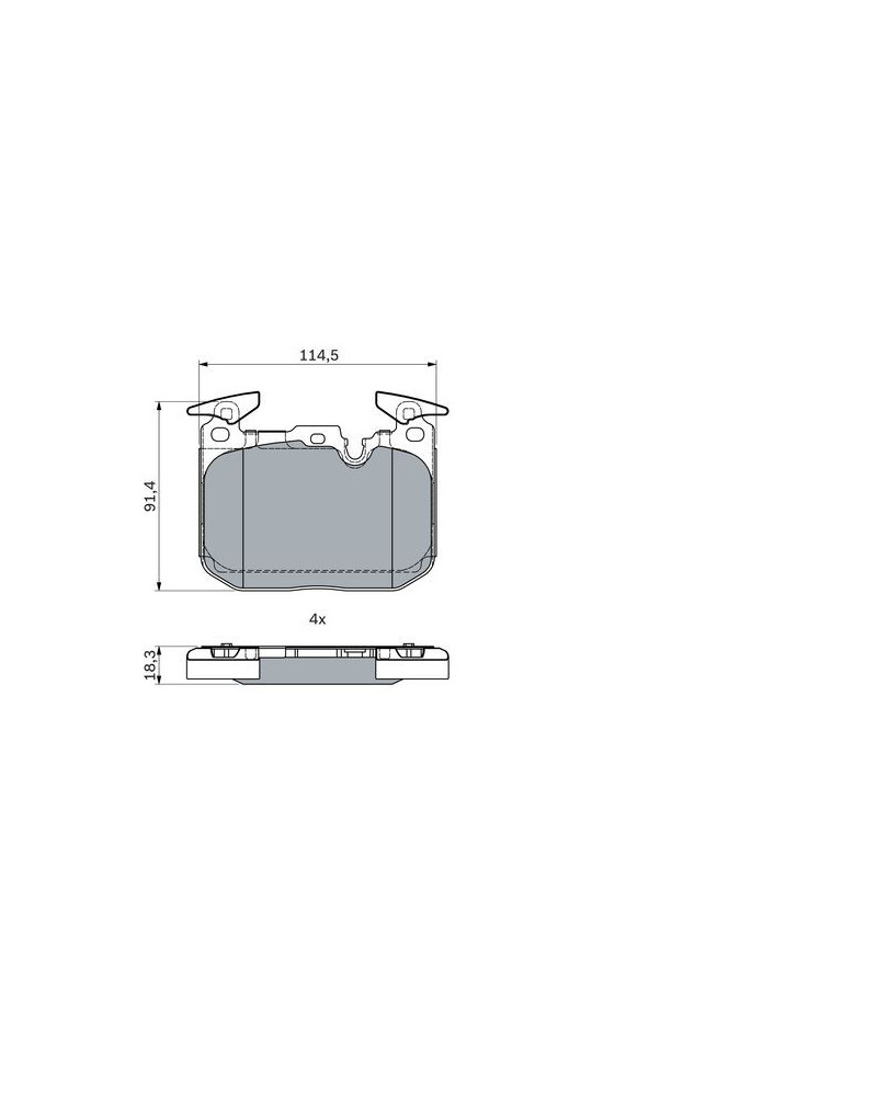 Kit de plaquettes de frein, frein à disque BOSCH Ref : 0 986 494 947 | Mongrossisteauto.com