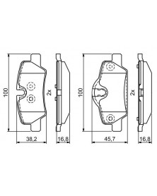 Kit de plaquettes de frein, frein à disque BOSCH Ref : 0 986 495 400 | Mongrossisteauto.com