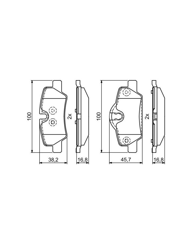 Kit de plaquettes de frein, frein à disque BOSCH Ref : 0 986 495 400 | Mongrossisteauto.com