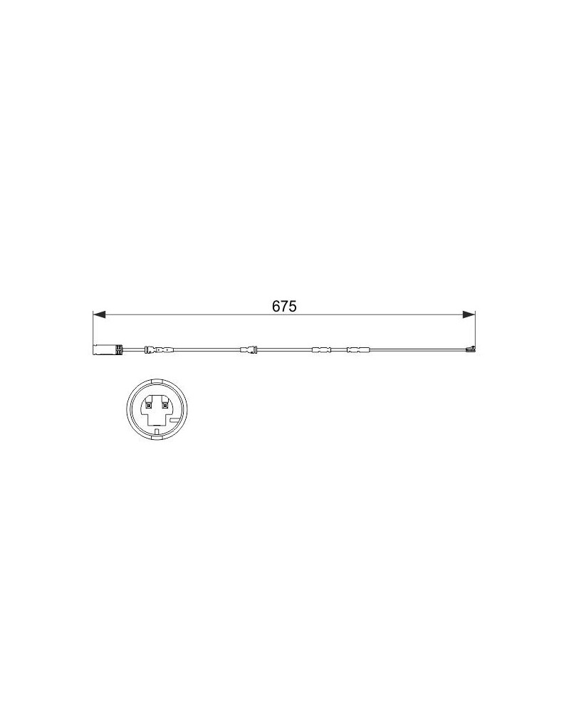 Contact d'avertissement, usure des plaquettes de f BOSCH Ref : 1 987 473 516 | Mongrossisteauto.com