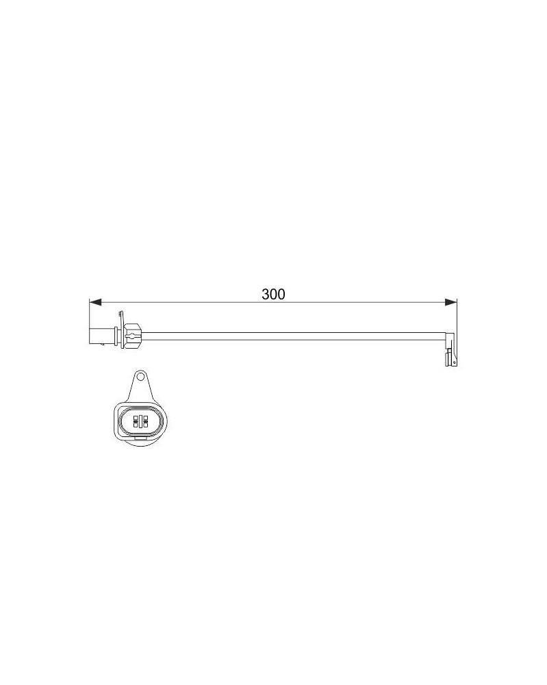 Contact d'avertissement, usure des plaquettes de f BOSCH Ref : 1 987 474 505 | Mongrossisteauto.com