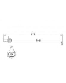 Contact d'avertissement, usure des plaquettes de f BOSCH Ref : 1 987 474 506 | Mongrossisteauto.com