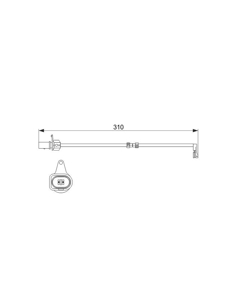 Contact d'avertissement, usure des plaquettes de f BOSCH Ref : 1 987 474 506 | Mongrossisteauto.com