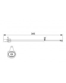 Contact d'avertissement, usure des plaquettes de f BOSCH Ref : 1 987 474 507 | Mongrossisteauto.com