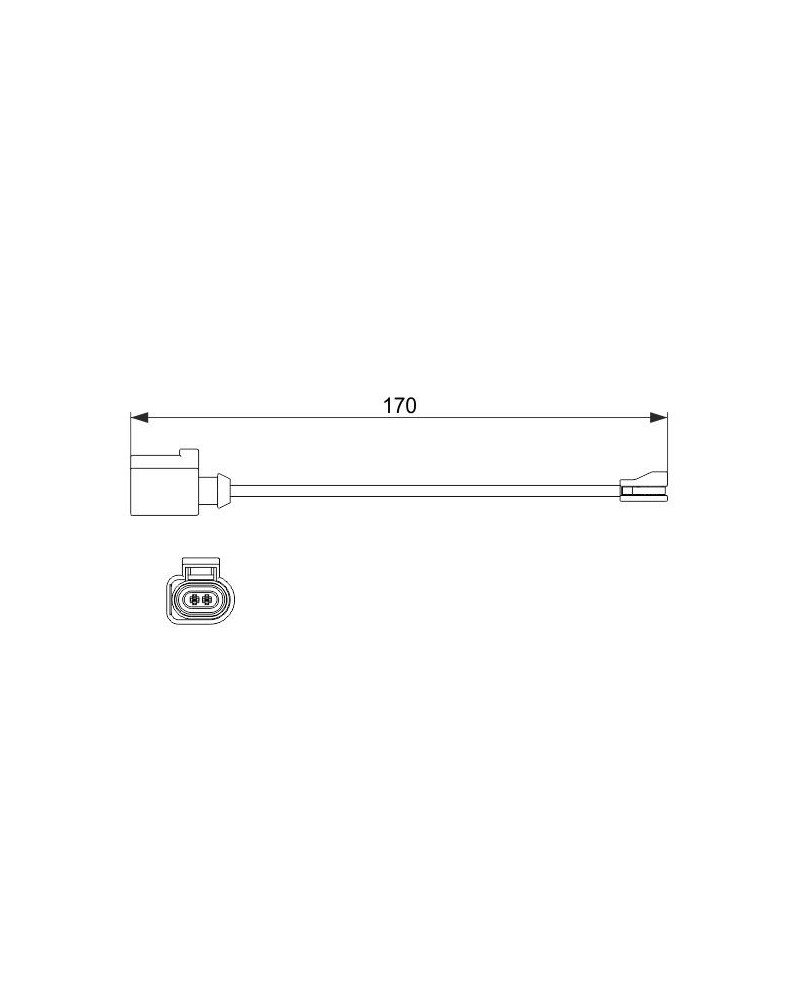 Contact d'avertissement, usure des plaquettes de f BOSCH Ref : 1 987 474 512 | Mongrossisteauto.com