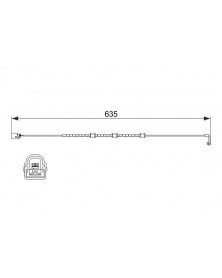 Contact d'avertissement, usure des plaquettes de f BOSCH Ref : 1 987 474 515 | Mongrossisteauto.com