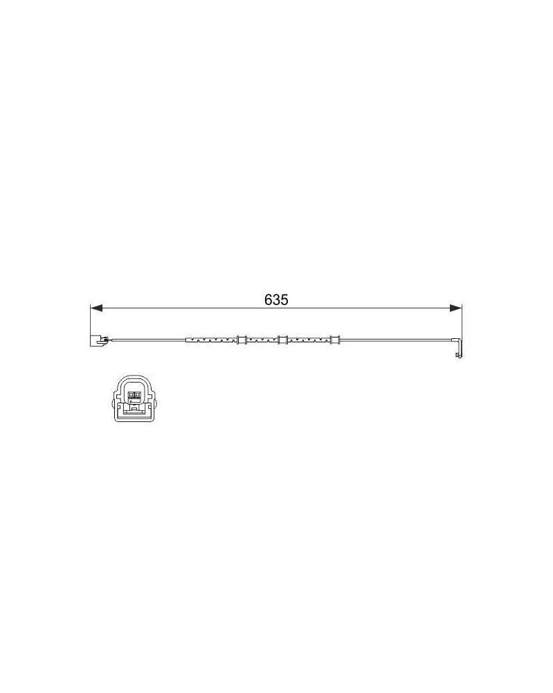 Contact d'avertissement, usure des plaquettes de f BOSCH Ref : 1 987 474 515 | Mongrossisteauto.com